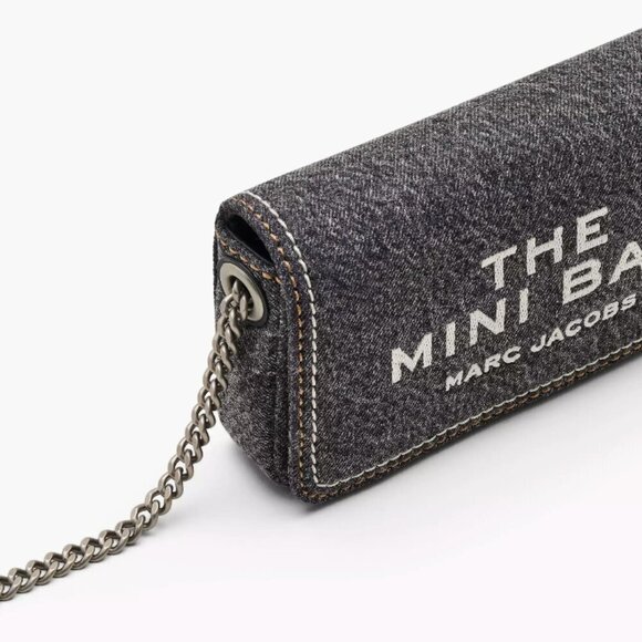 NWT! NEW! Marc Jacobs The Denim Chain Mini Bag -Black Wash - Picture 3 of 15